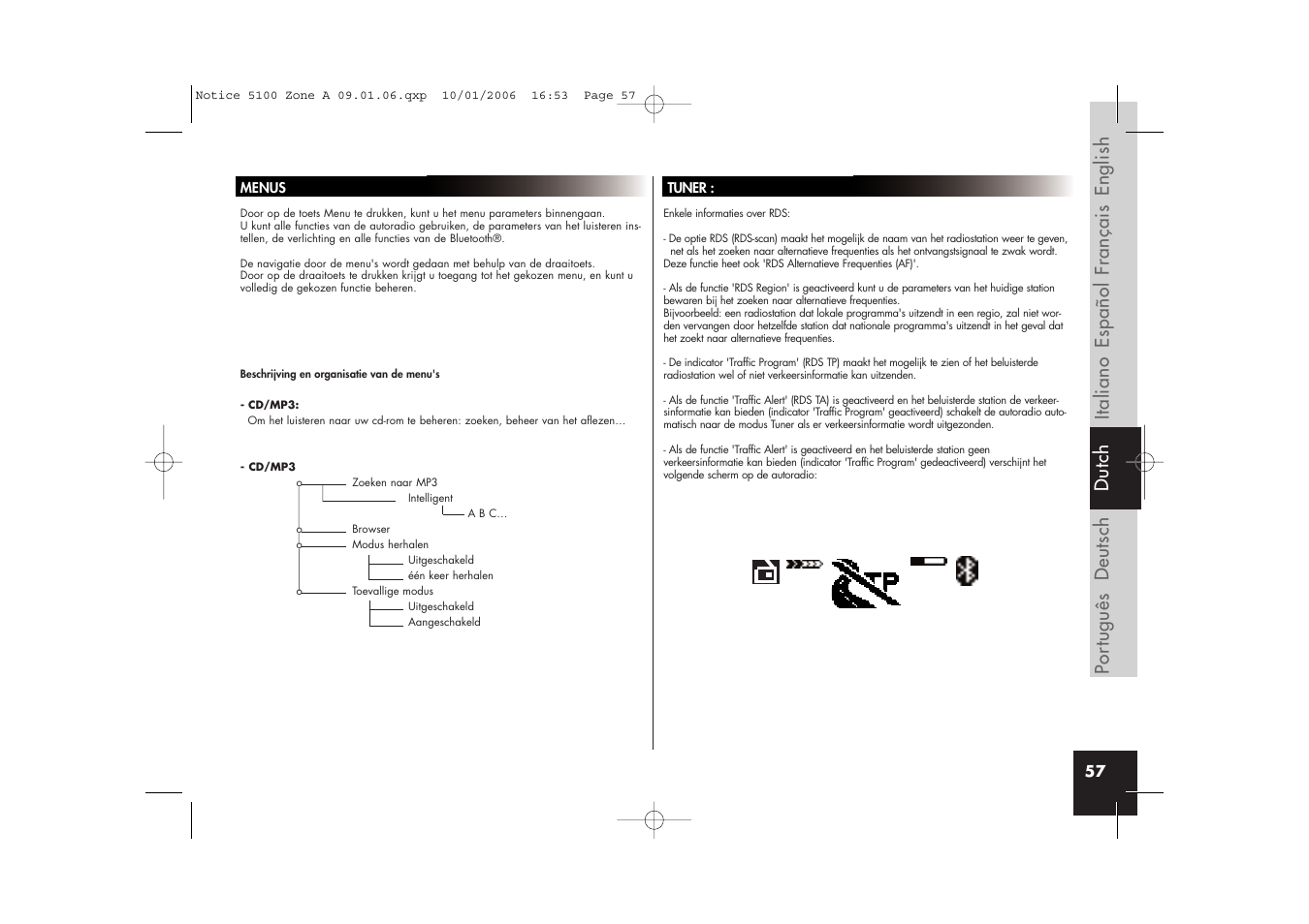 Parrot CD/MP3 Hands-free Receiver User Manual | Page 57 / 76