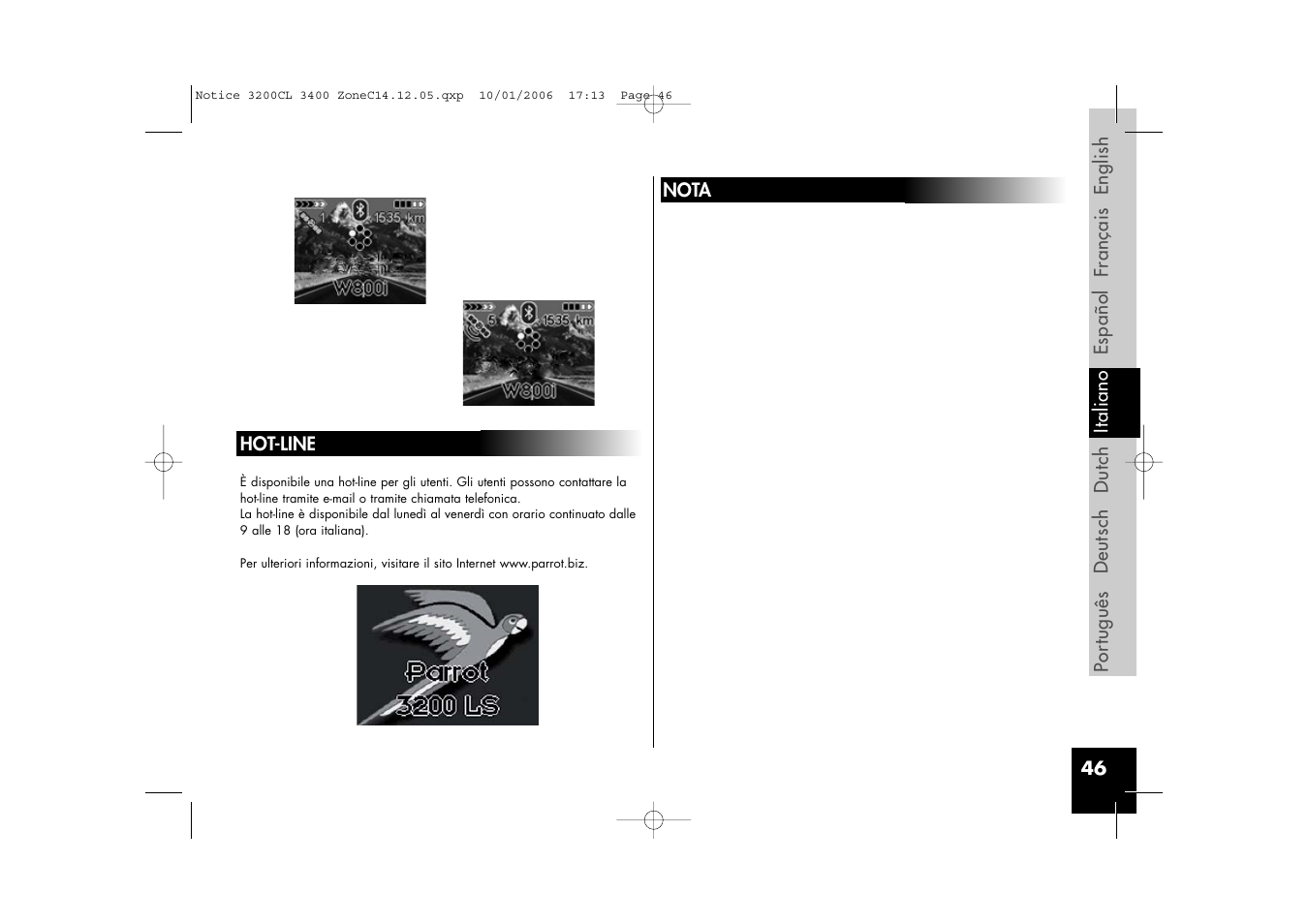 Parrot 3200 LS-Color User Manual | Page 46 / 80