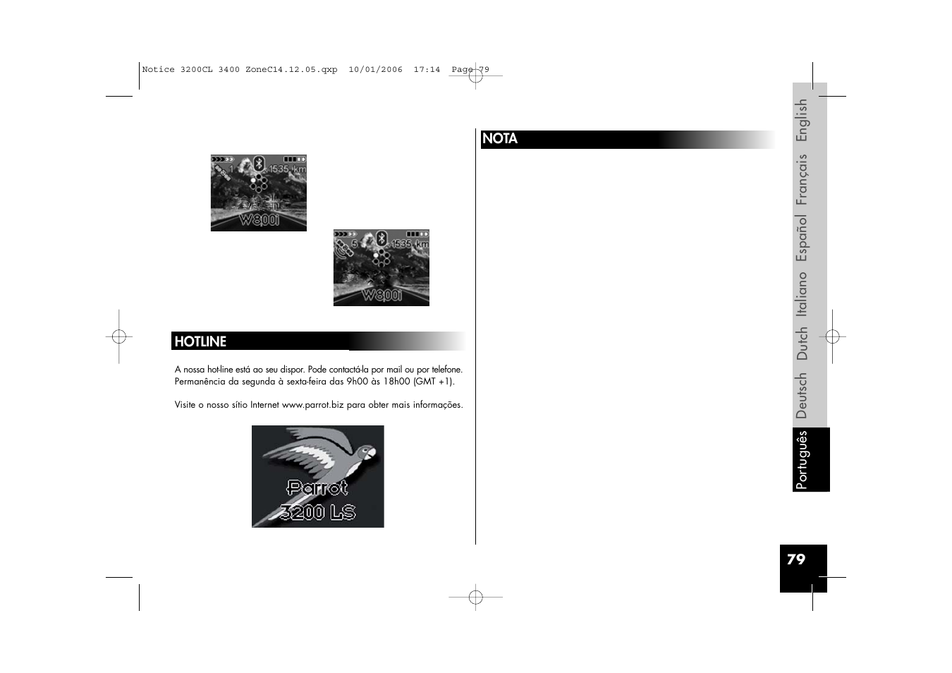 Parrot 3200 LS-Color User Manual | Page 79 / 80
