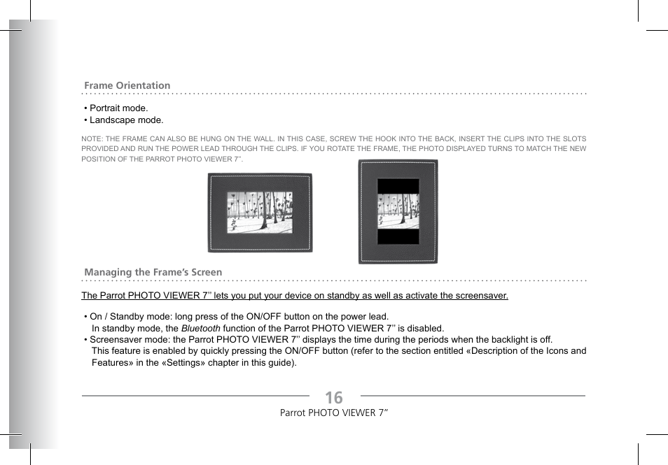 Parrot Photoviewer 7 User Manual | Page 14 / 148