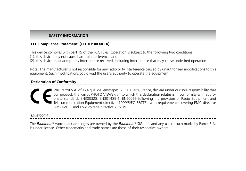 Parrot Photoviewer 7 User Manual | Page 146 / 148