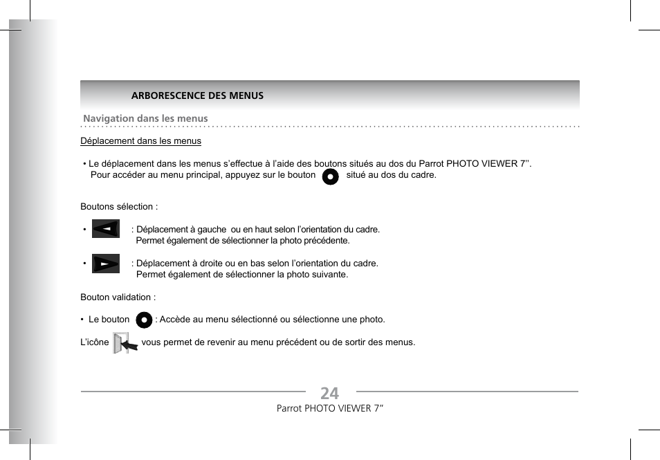 Parrot Photoviewer 7 User Manual | Page 22 / 148