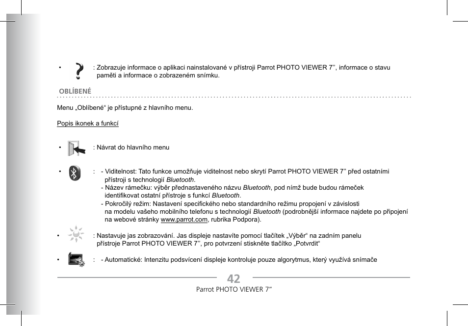 Parrot Photoviewer 7 User Manual | Page 40 / 148