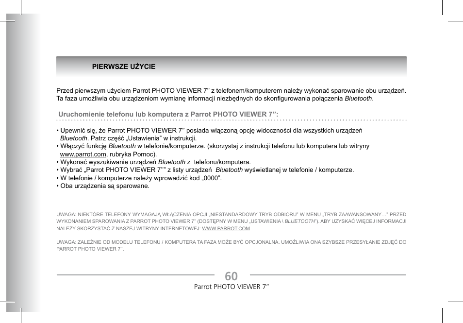 Parrot Photoviewer 7 User Manual | Page 58 / 148