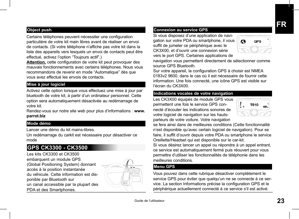 Parrot CK3100 User Manual | Page 23 / 80