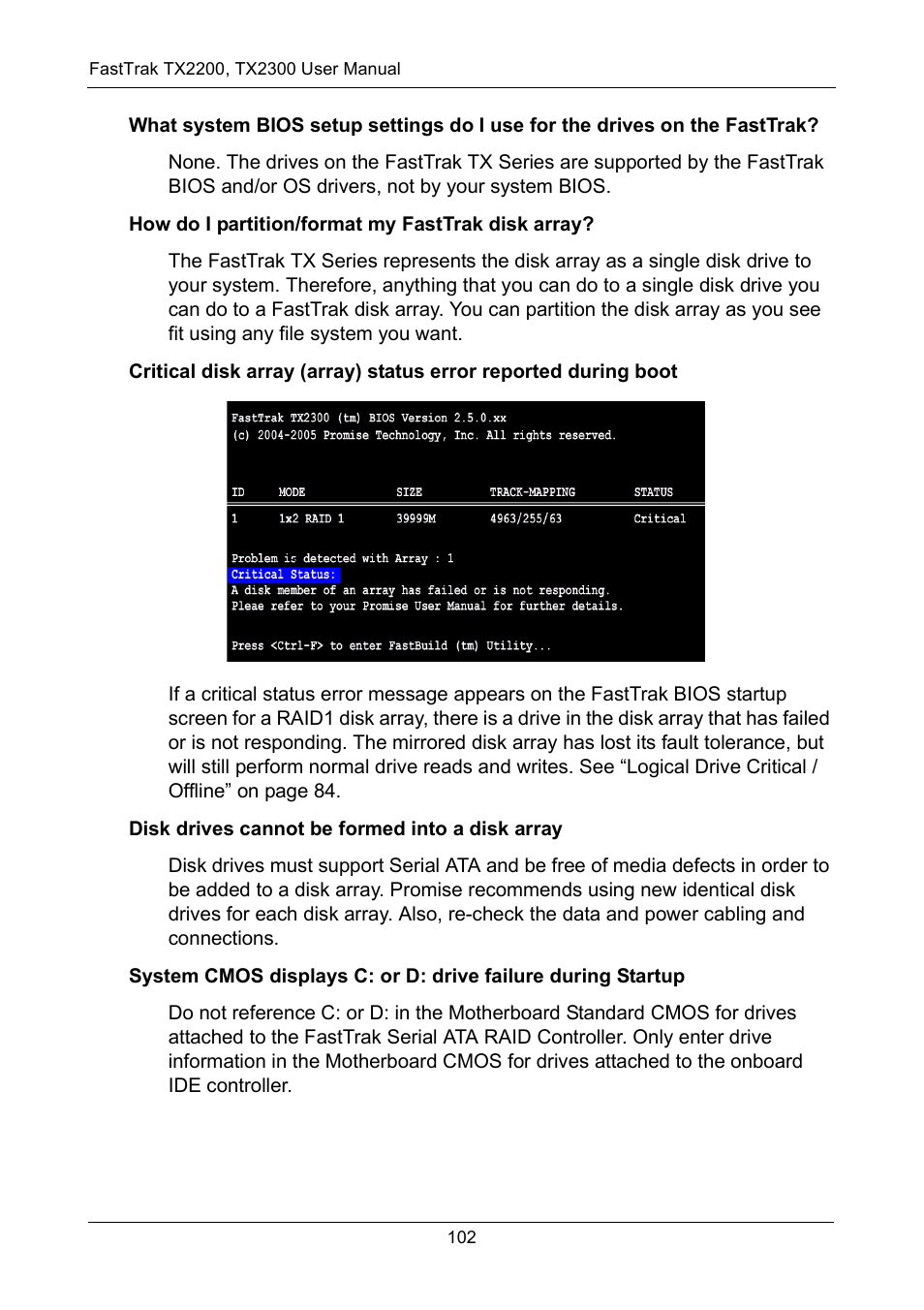 Promise Technology FastTrak TX2300 User Manual | Page 108 / 128