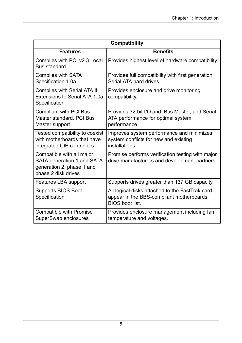 Promise Technology FastTrak TX2300 User Manual | Page 11 / 128
