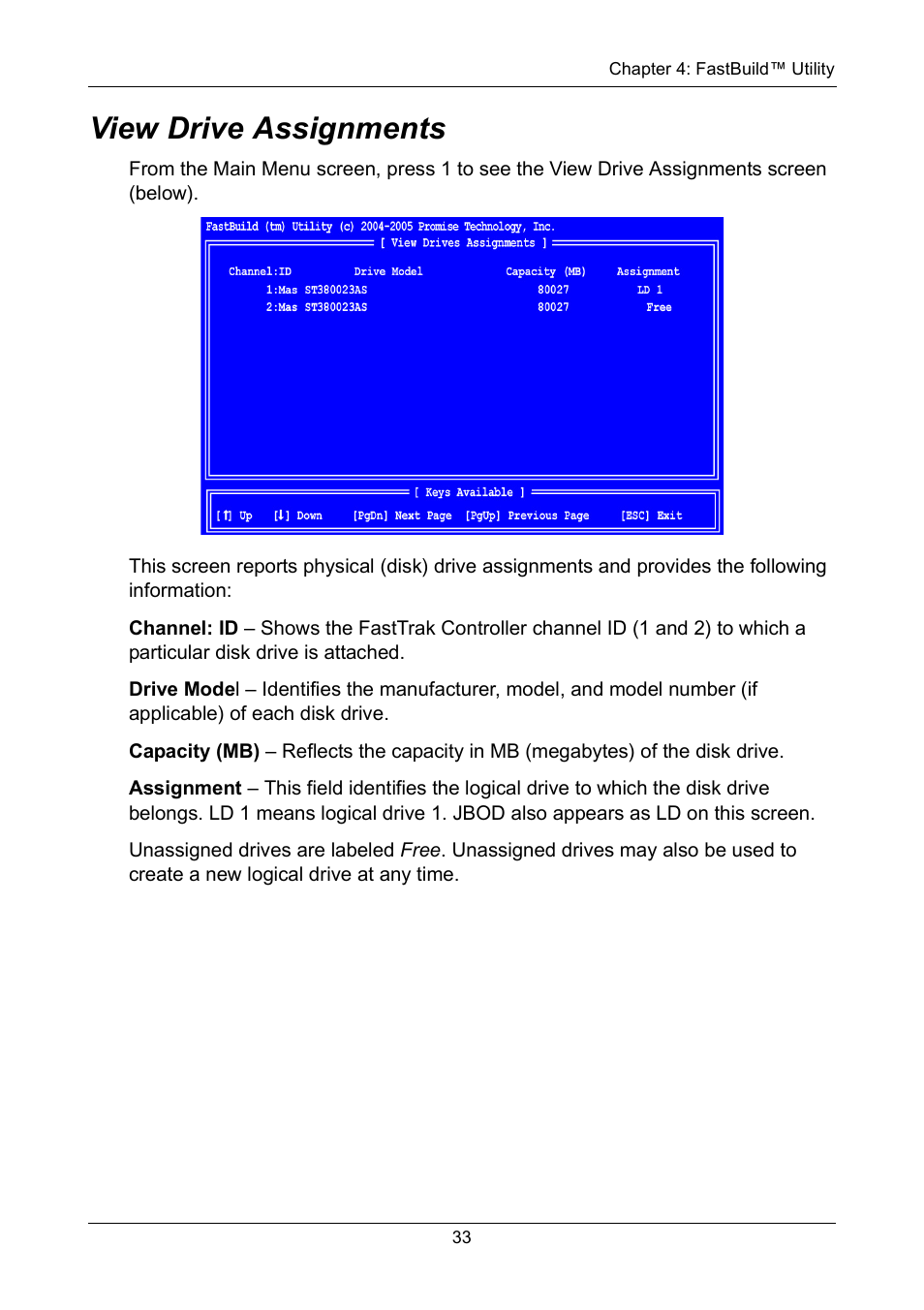 View drive assignments | Promise Technology FastTrak TX2300 User Manual | Page 39 / 128