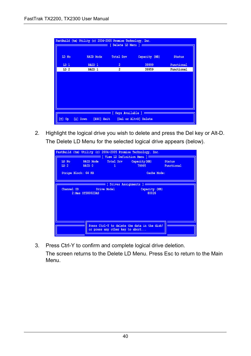 Promise Technology FastTrak TX2300 User Manual | Page 46 / 128