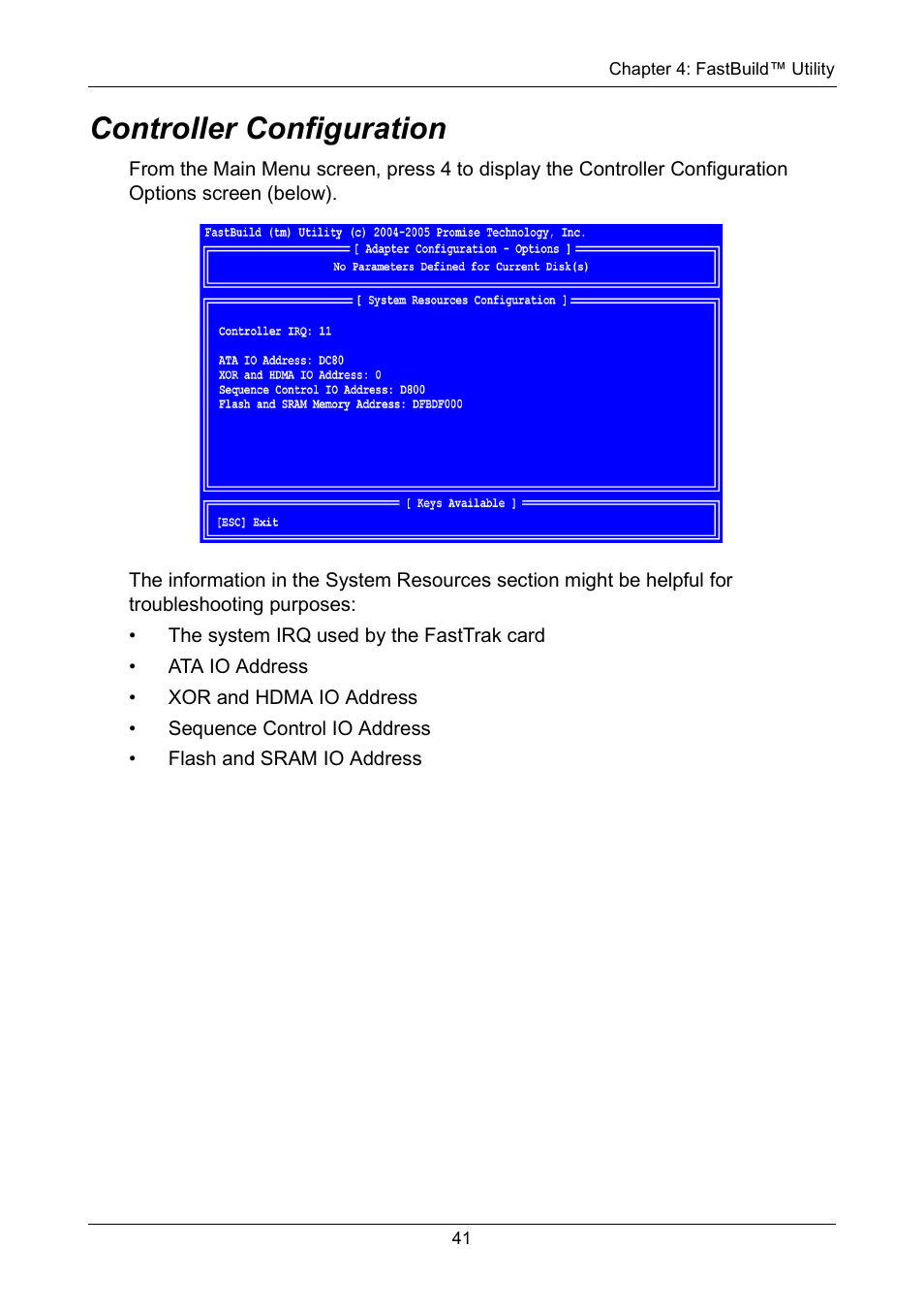 Controller configuration | Promise Technology FastTrak TX2300 User Manual | Page 47 / 128