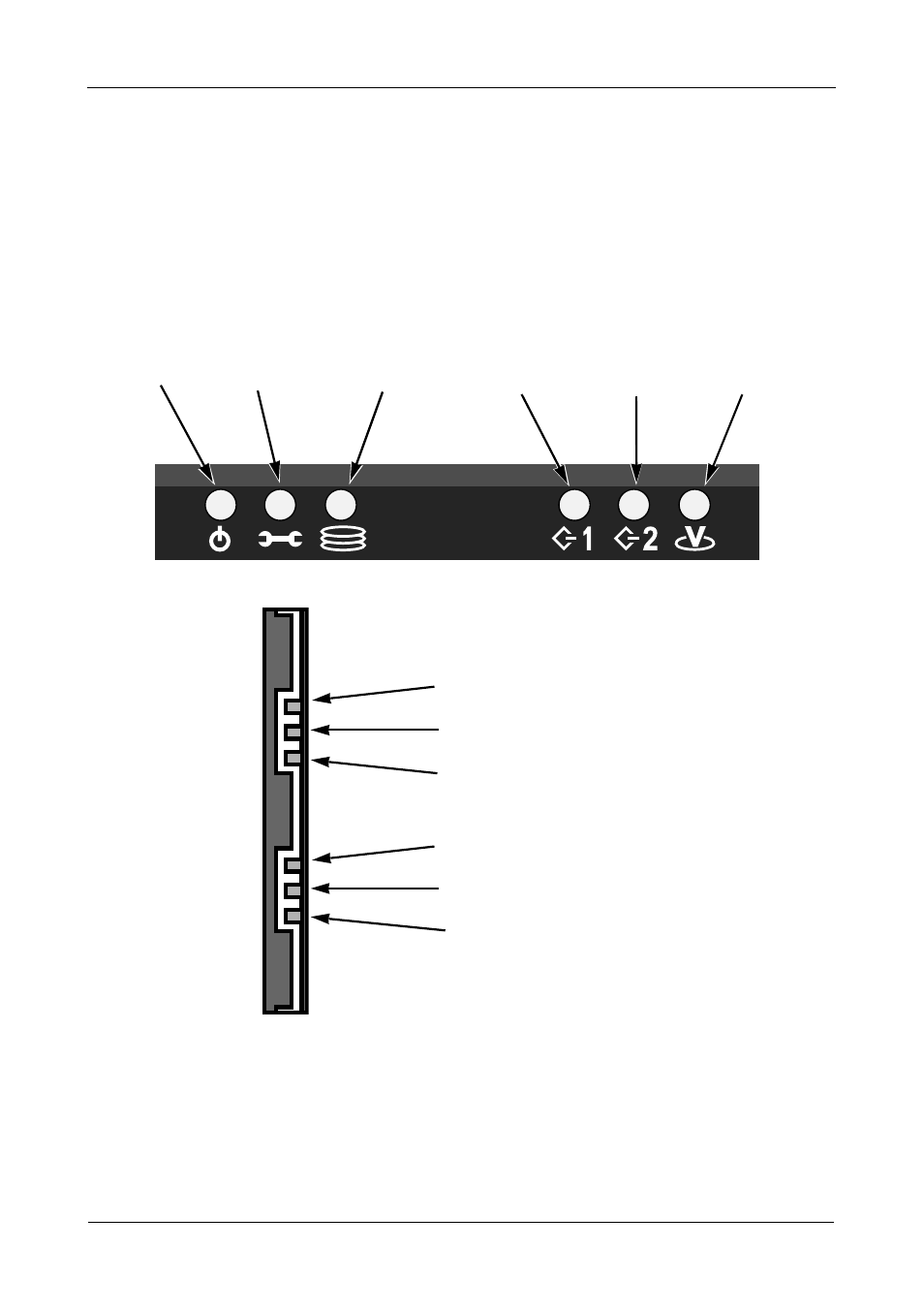 Leds display amber or red, Front panel | Promise Technology VTrack M-Class M200i User Manual | Page 270 / 322