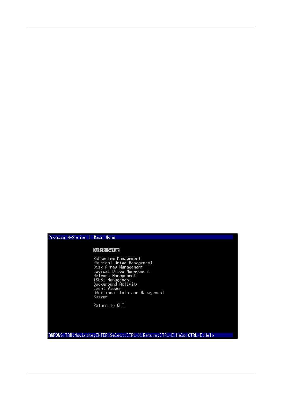 Exit the clu, Clu: iscsi models (m500i, m300i, m200i) | Promise Technology VTrack M-Class M200i User Manual | Page 42 / 322