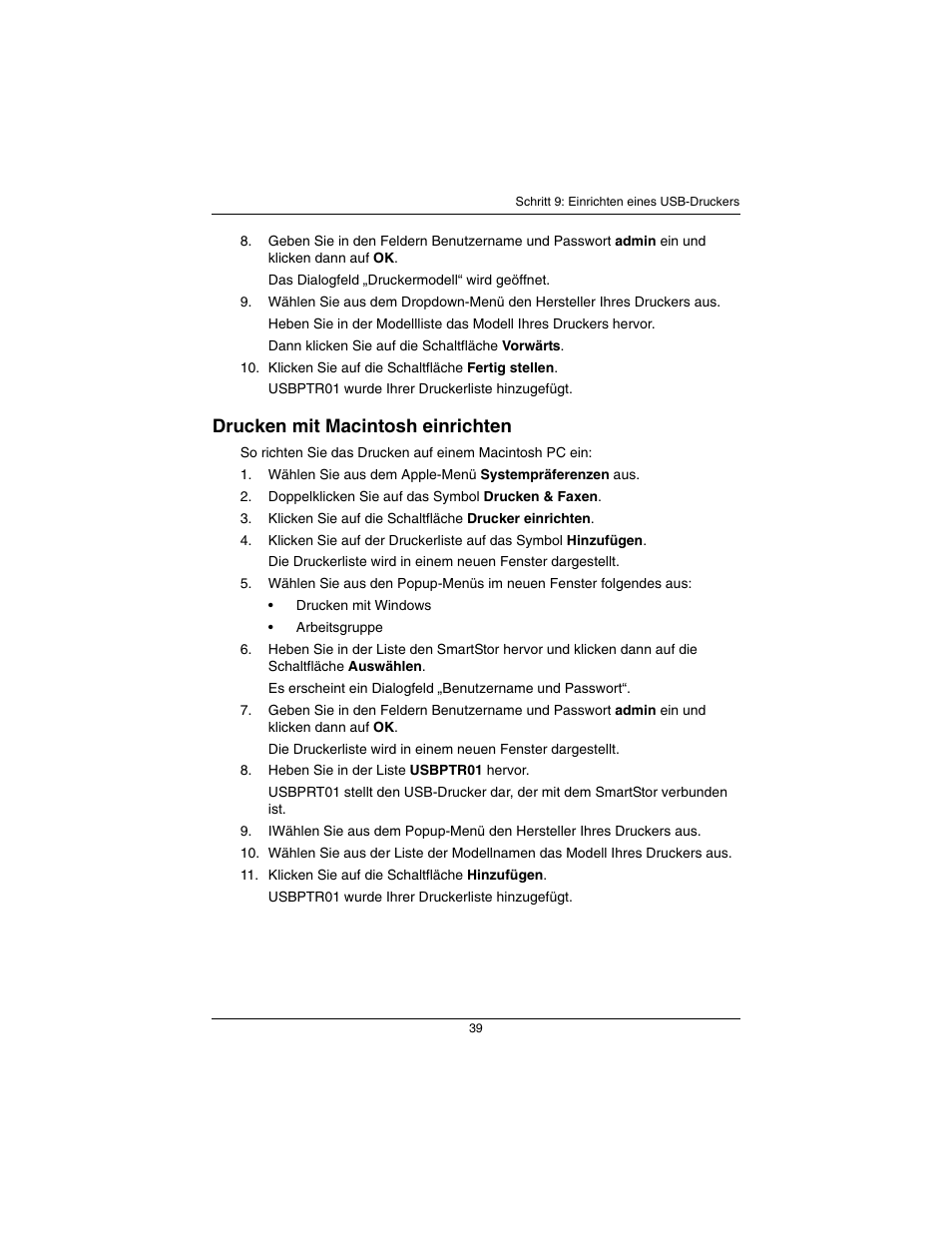 Drucken mit macintosh einrichten (seite 39), Drucken mit macintosh einrichten | Promise Technology SmartStor NS2300N User Manual | Page 39 / 191