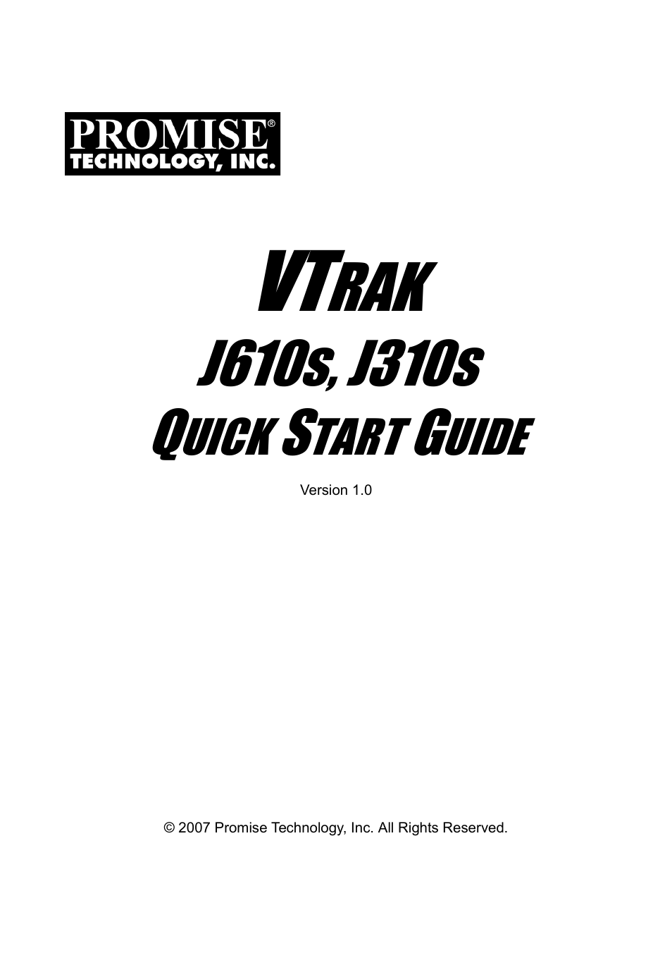 Promise Technology VTrak J610S User Manual | 26 pages