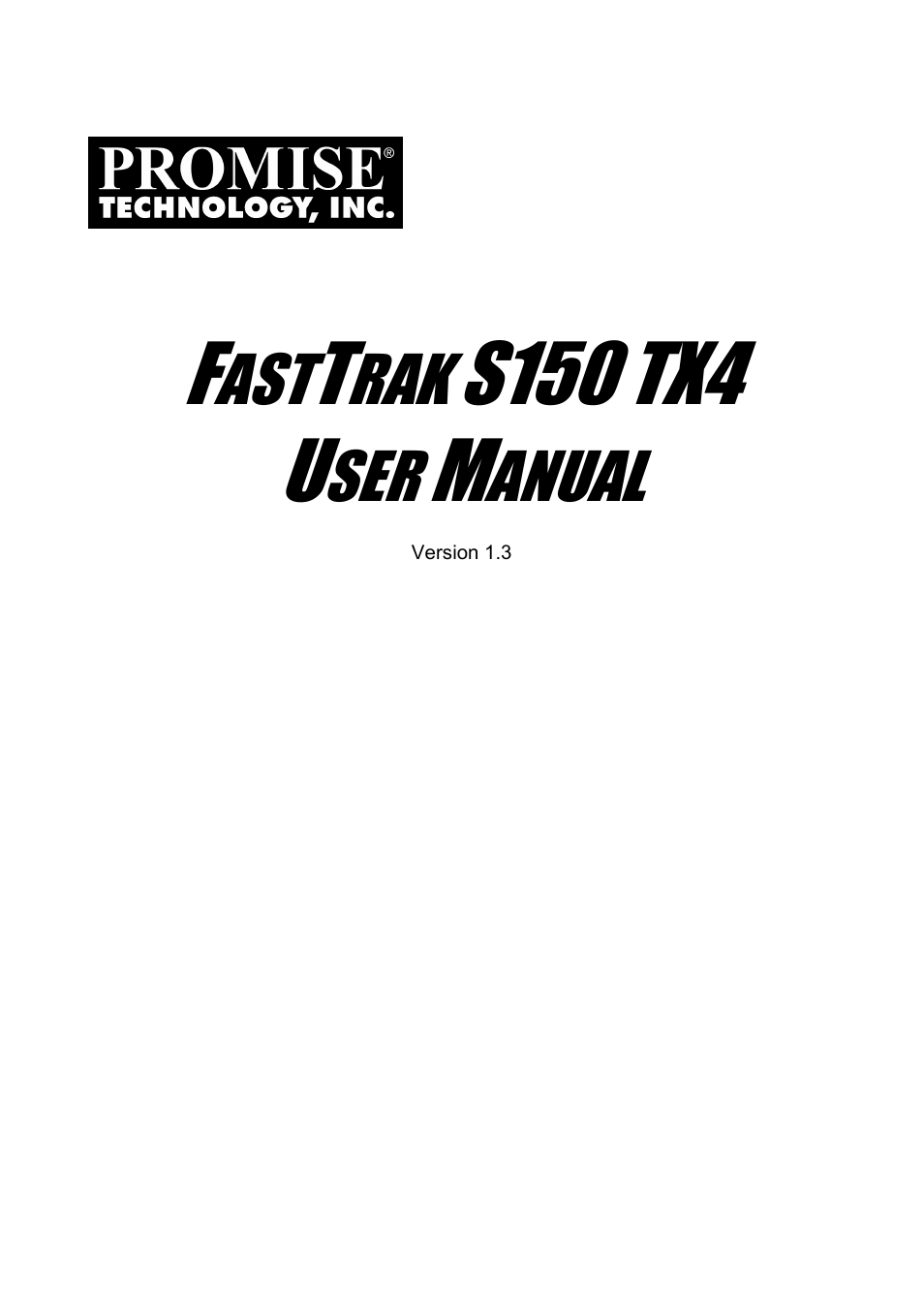 Promise Technology FastTrak S150 User Manual | 74 pages