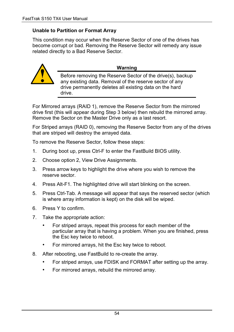 Promise Technology FastTrak S150 User Manual | Page 58 / 74