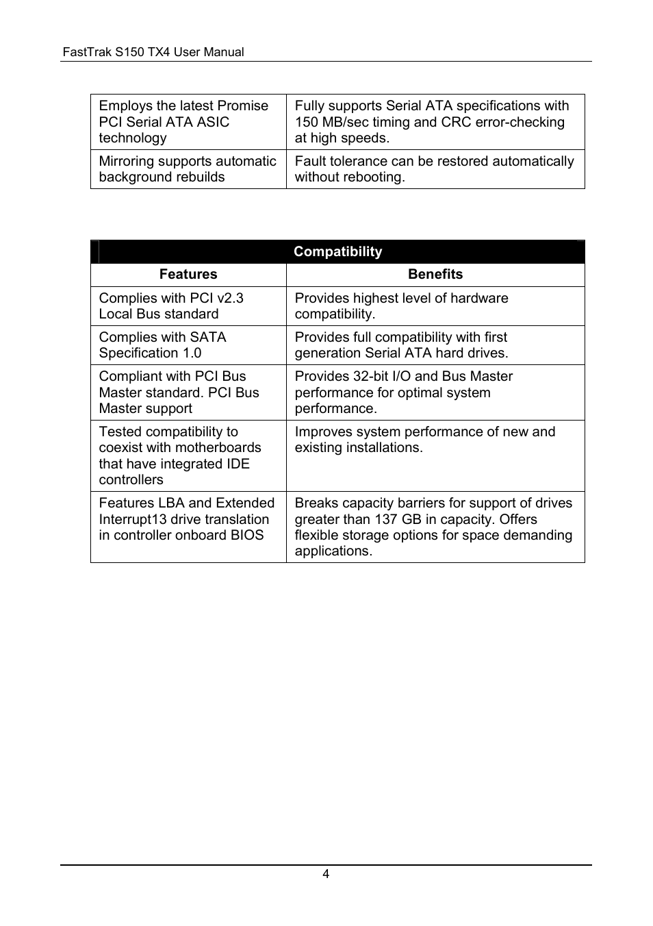 Promise Technology FastTrak S150 User Manual | Page 8 / 74