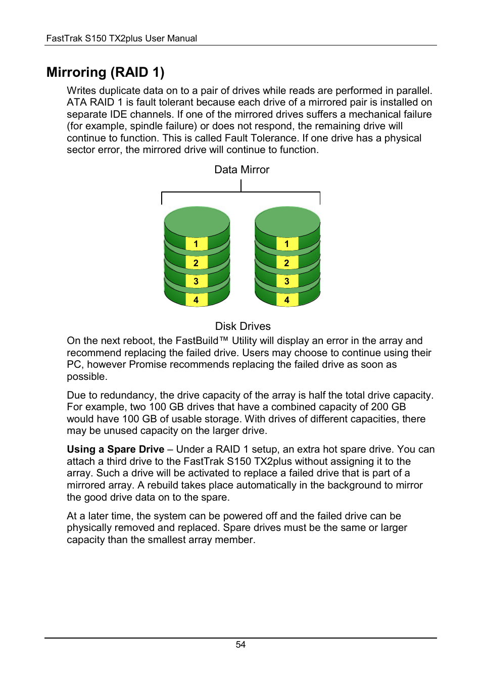 Mirroring (raid 1) | Promise Technology 150TX2 User Manual | Page 58 / 82