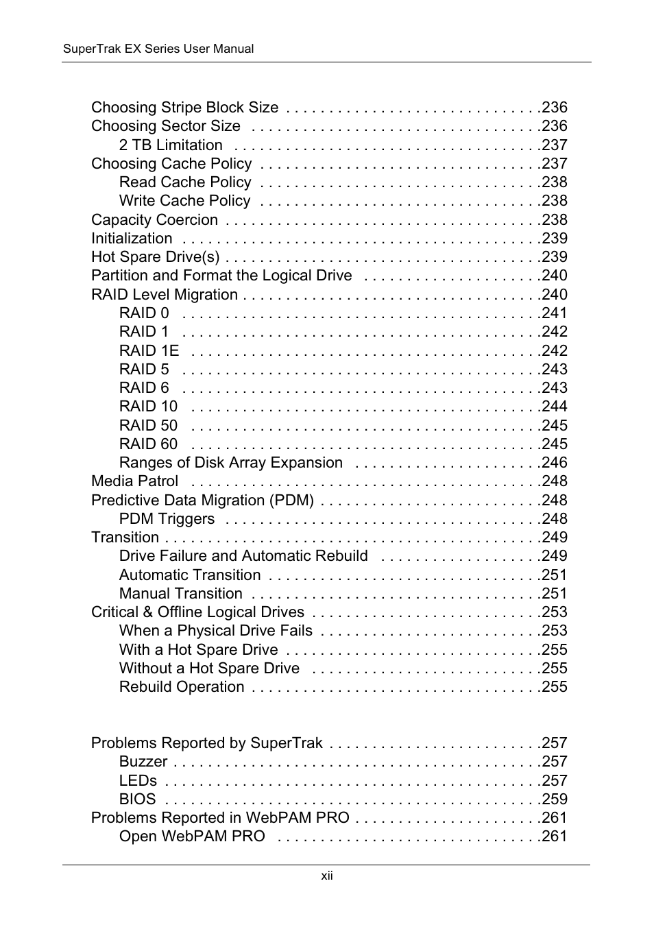 Promise Technology Network Device EX8654 User Manual | Page 12 / 318