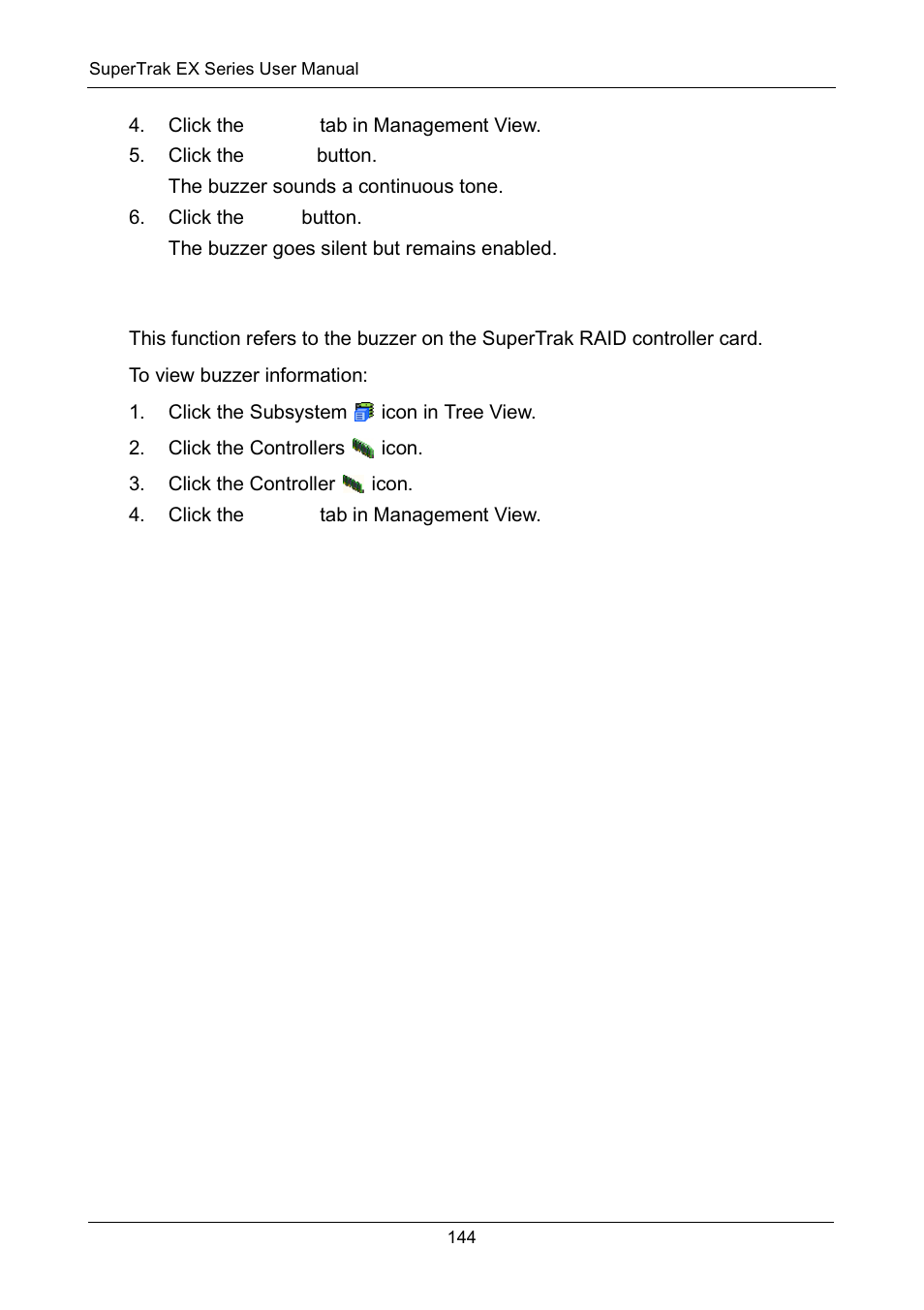 Viewing buzzer information | Promise Technology Network Device EX8654 User Manual | Page 158 / 318