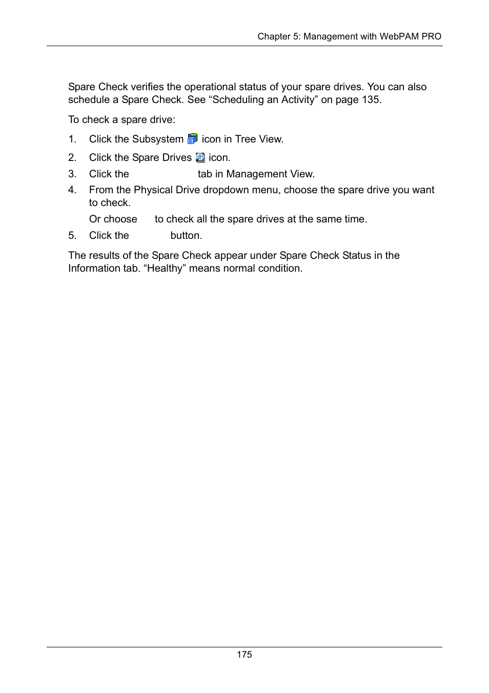 Running spare check | Promise Technology Network Device EX8654 User Manual | Page 189 / 318