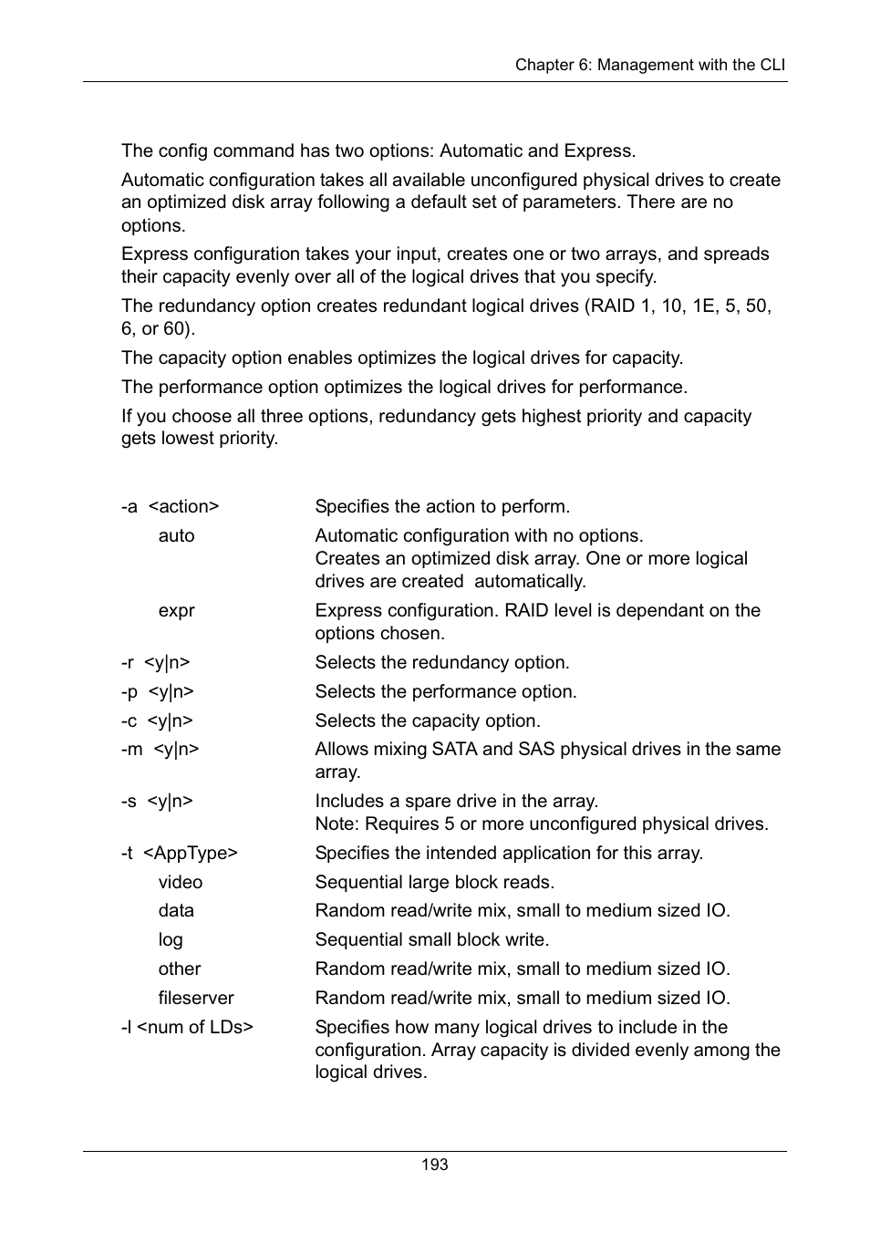 Summary, Options | Promise Technology Network Device EX8654 User Manual | Page 207 / 318