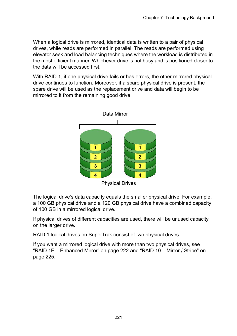 Raid 1 - mirror, Raid 1 – mirror | Promise Technology Network Device EX8654 User Manual | Page 235 / 318