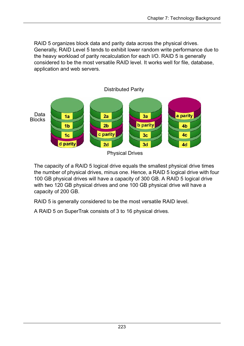 Raid 5 - block striping with distributed parity, Raid 5 – block striping with distributed parity | Promise Technology Network Device EX8654 User Manual | Page 237 / 318