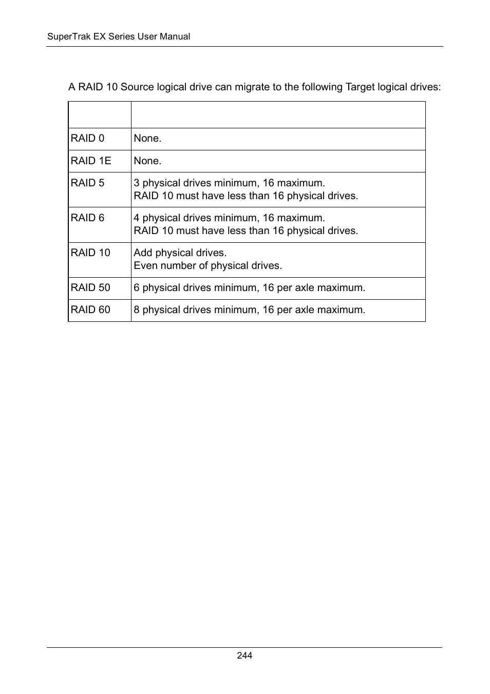 Raid 10 | Promise Technology Network Device EX8654 User Manual | Page 258 / 318