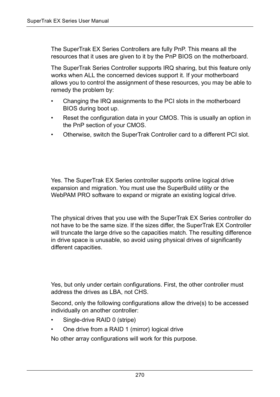 Drive issues | Promise Technology Network Device EX8654 User Manual | Page 284 / 318