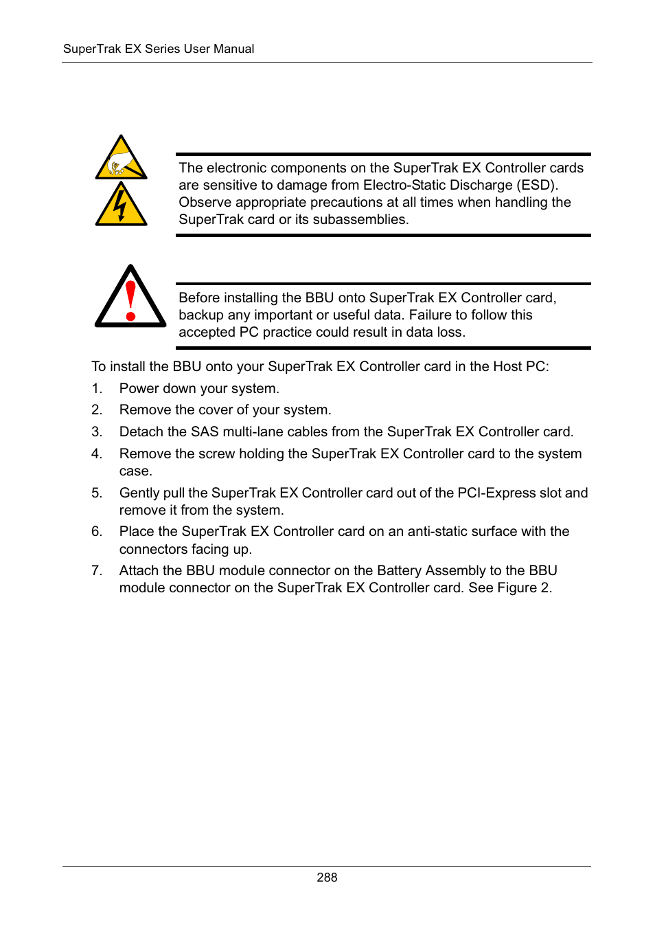 Installing the bbu | Promise Technology Network Device EX8654 User Manual | Page 302 / 318