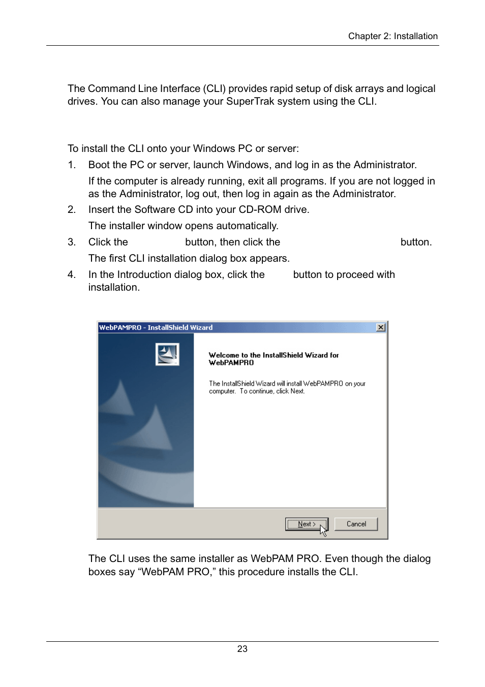 Installing the cli, Installing onto windows | Promise Technology Network Device EX8654 User Manual | Page 37 / 318