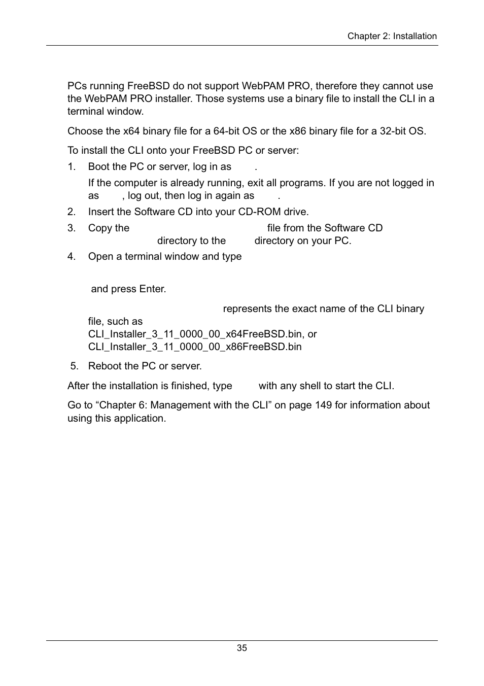 Installing the cli onto freebsd | Promise Technology Network Device EX8654 User Manual | Page 49 / 318
