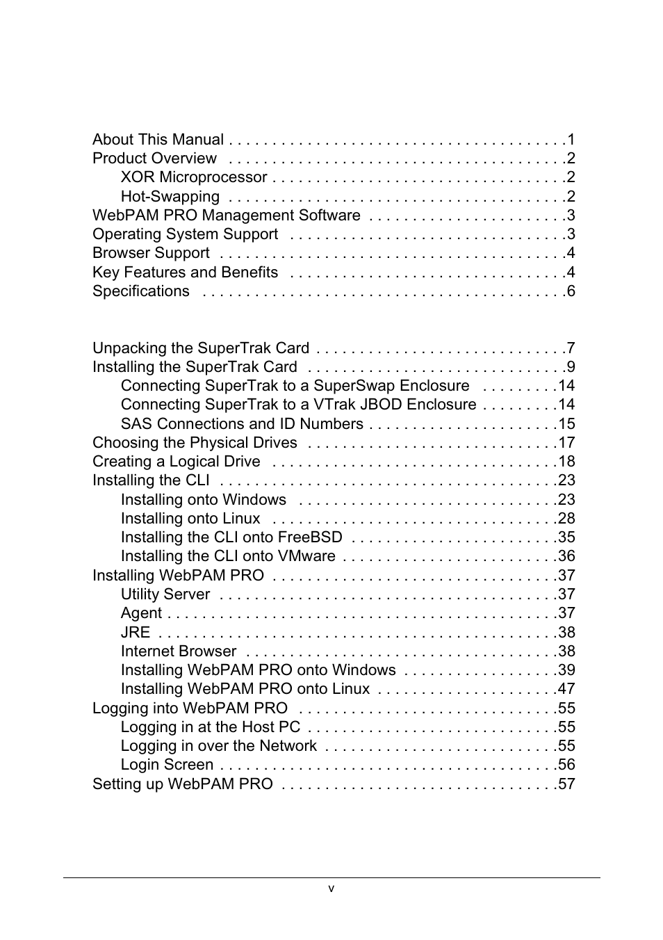 Promise Technology Network Device EX8654 User Manual | Page 5 / 318