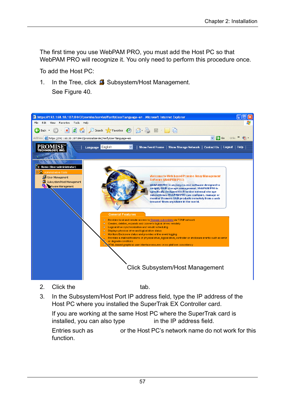 Setting up webpam pro | Promise Technology Network Device EX8654 User Manual | Page 71 / 318