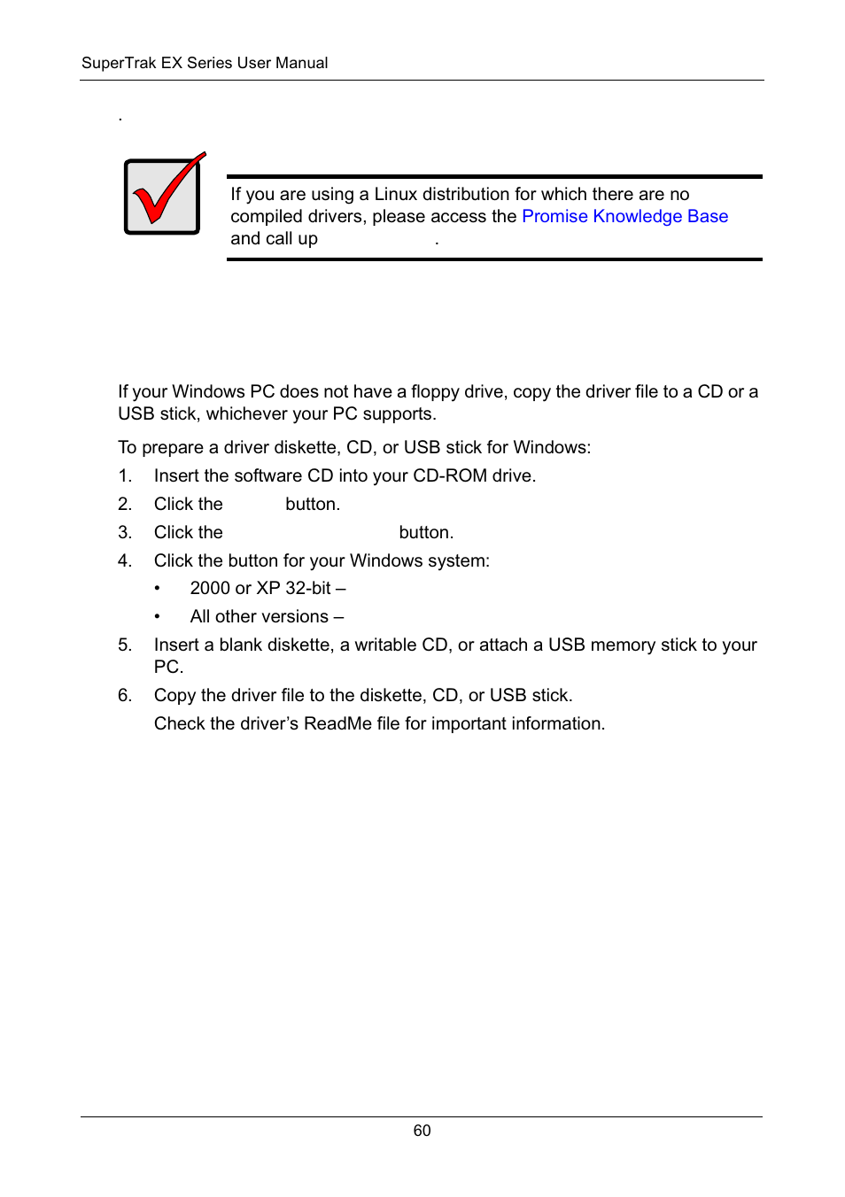Driver installation media, Windows | Promise Technology Network Device EX8654 User Manual | Page 74 / 318