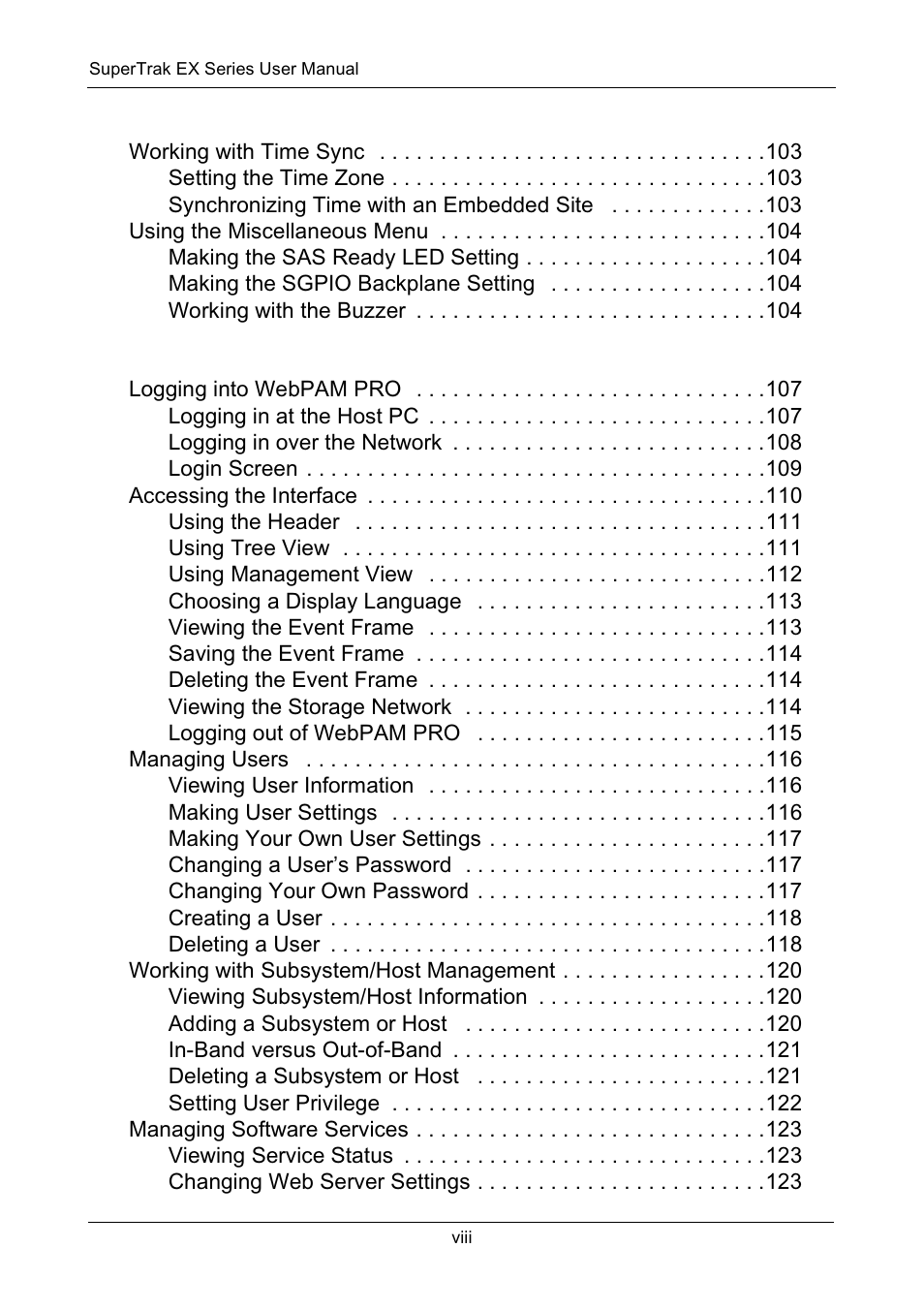 Promise Technology Network Device EX8654 User Manual | Page 8 / 318