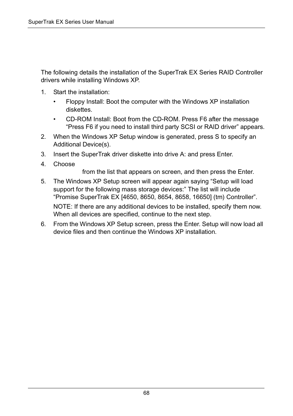 Windows xp, New os installation | Promise Technology Network Device EX8654 User Manual | Page 82 / 318