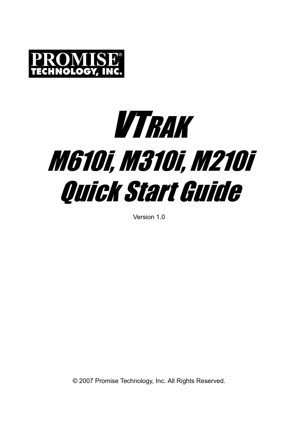 Promise Technology VTrak copy VTM210 User Manual | 34 pages