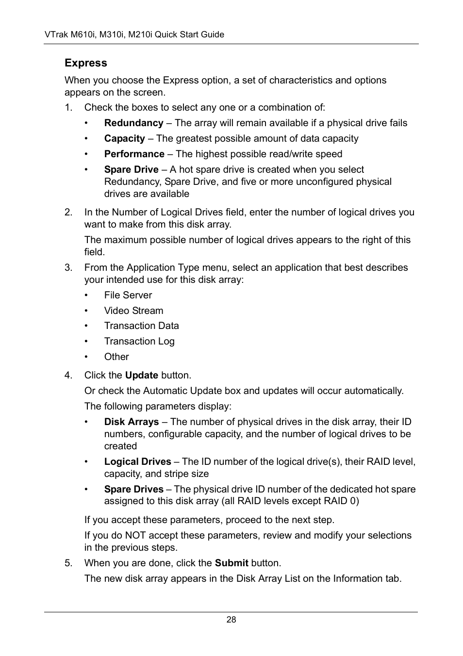 Express | Promise Technology VTrak copy VTM210 User Manual | Page 28 / 34