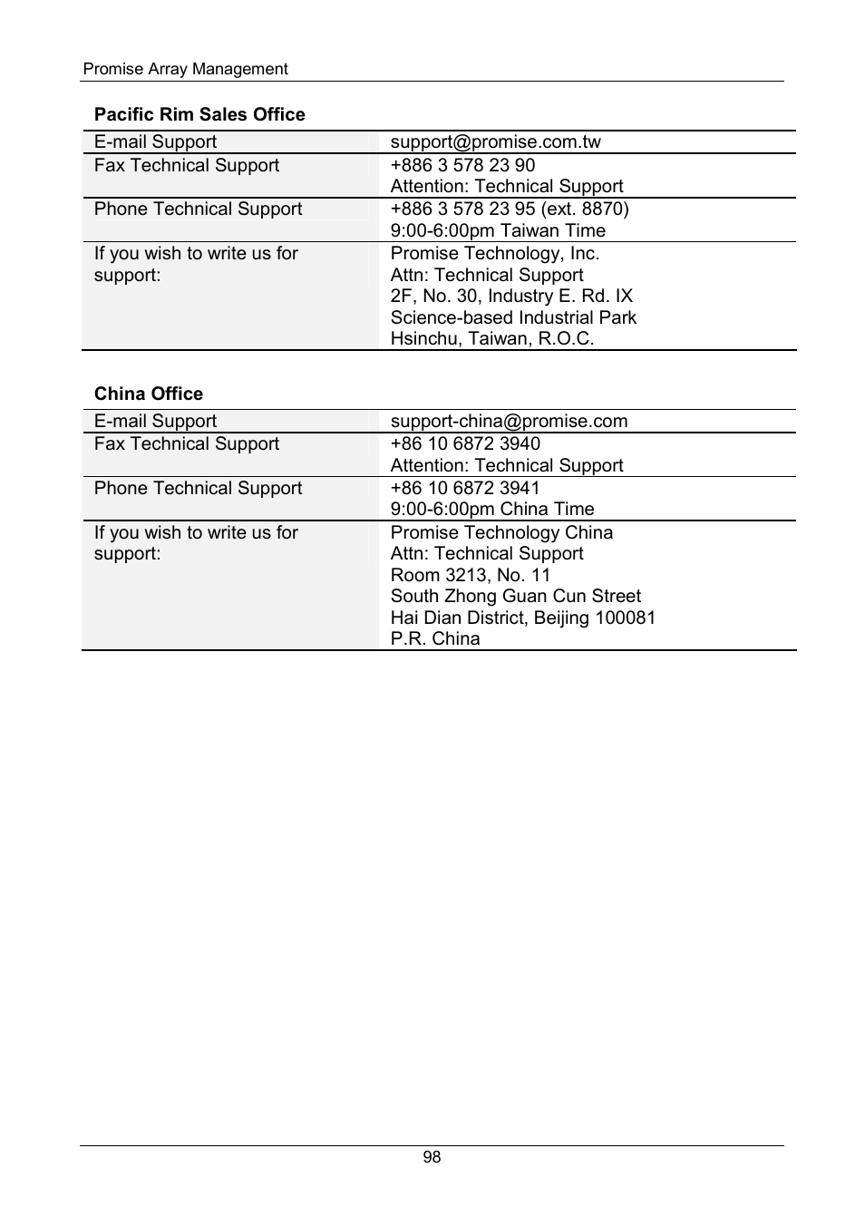 Promise Technology FastTrak SX Series Version 4.4 User Manual | Page 102 / 102