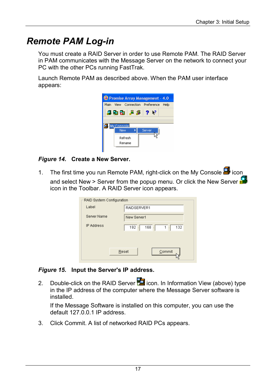 Remote pam log-in | Promise Technology FastTrak SX Series Version 4.4 User Manual | Page 21 / 102