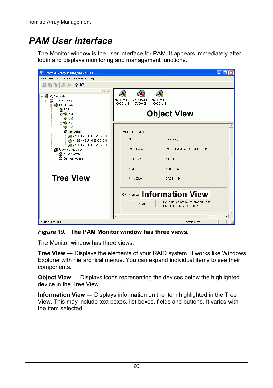 Pam user interface | Promise Technology FastTrak SX Series Version 4.4 User Manual | Page 24 / 102