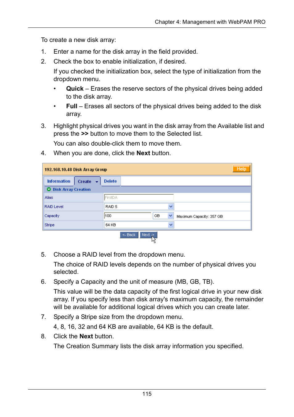 Promise Technology VTrak 15110 User Manual | Page 123 / 264