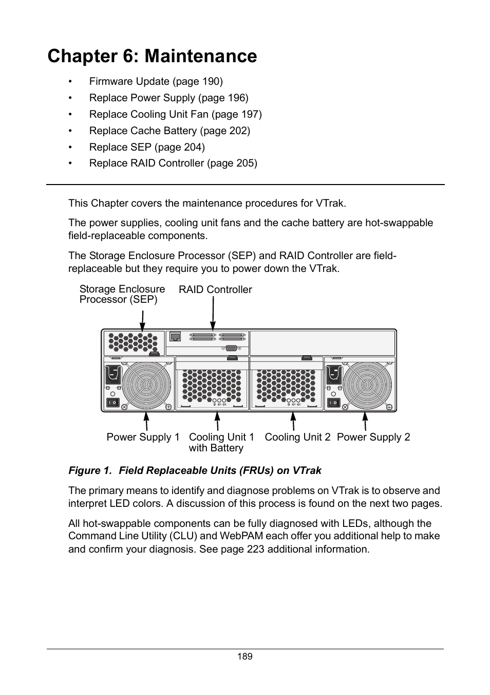 Chapter 6: maintenance | Promise Technology VTrak 15110 User Manual | Page 197 / 264