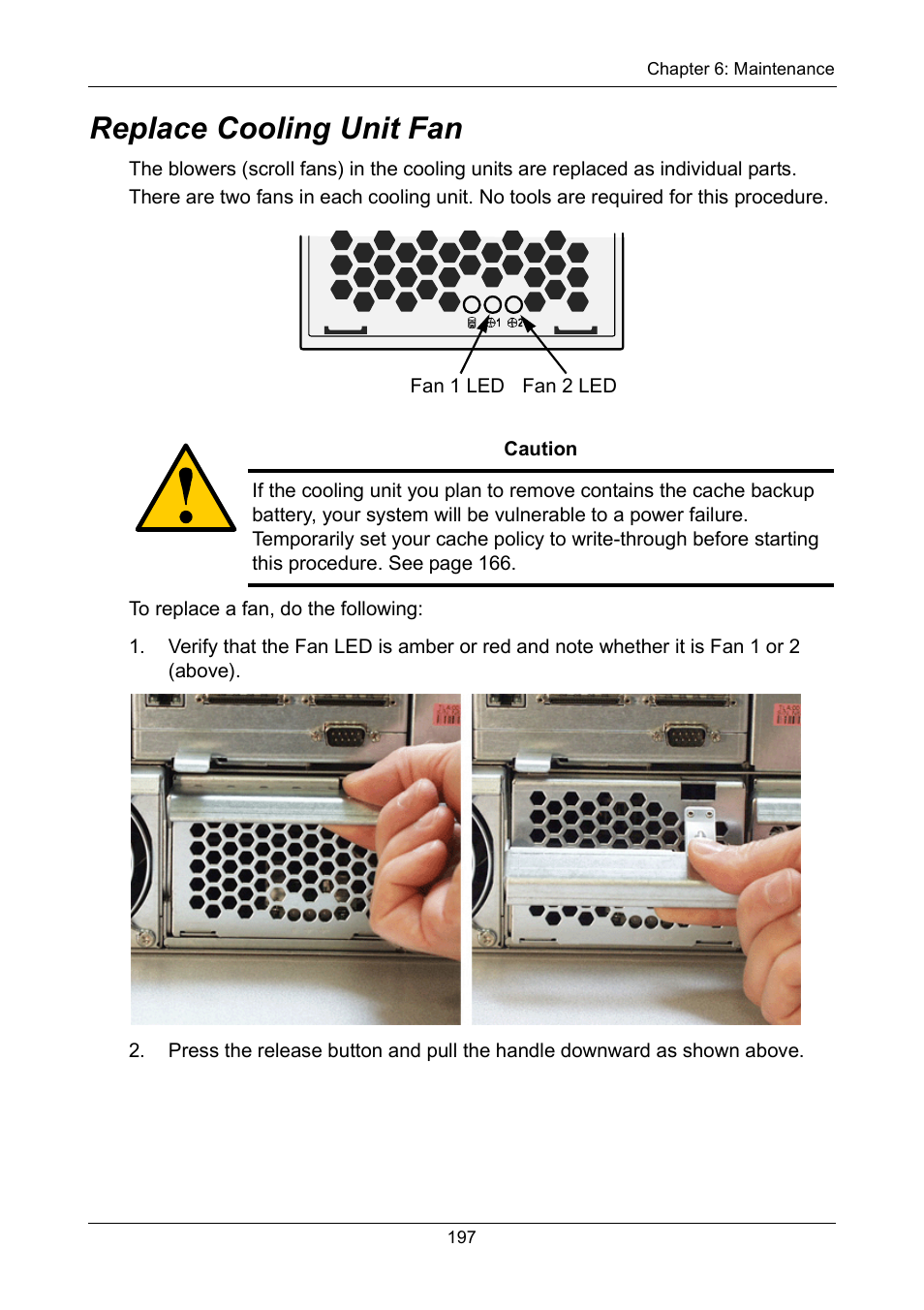 Replace cooling unit fan | Promise Technology VTrak 15110 User Manual | Page 205 / 264