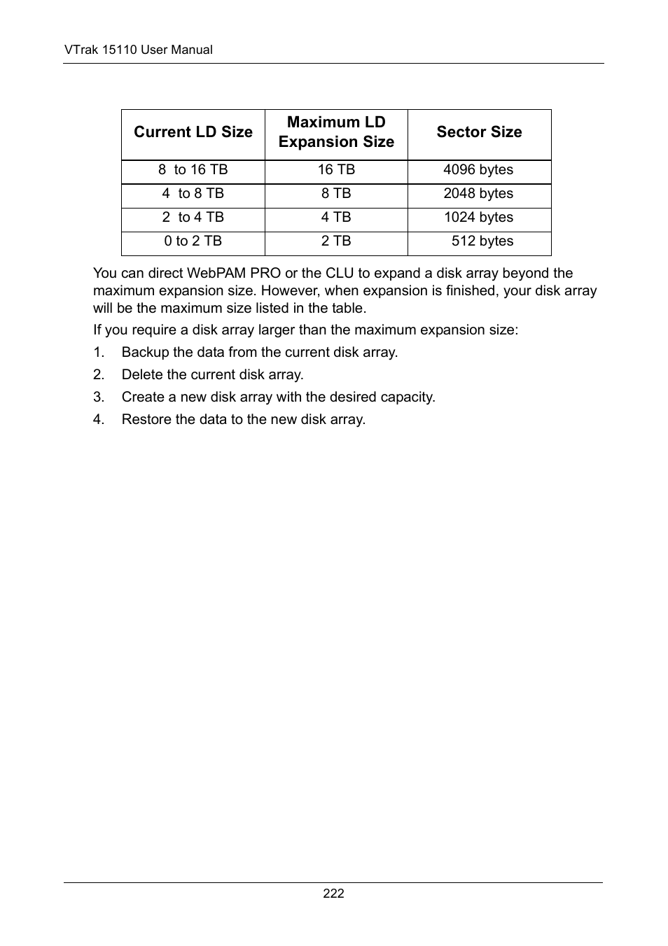 Promise Technology VTrak 15110 User Manual | Page 230 / 264