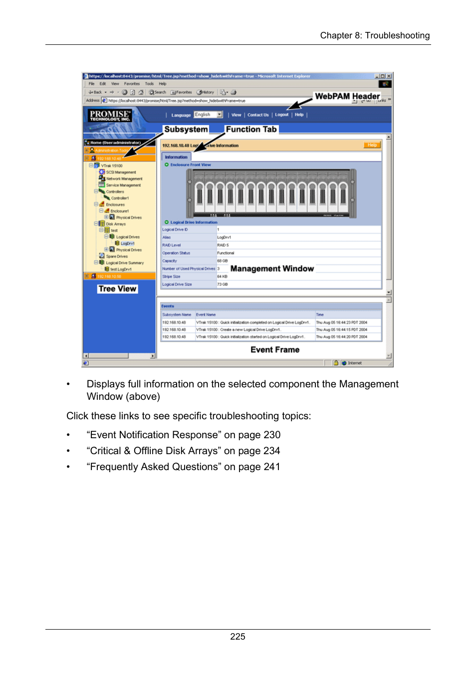 Promise Technology VTrak 15110 User Manual | Page 233 / 264