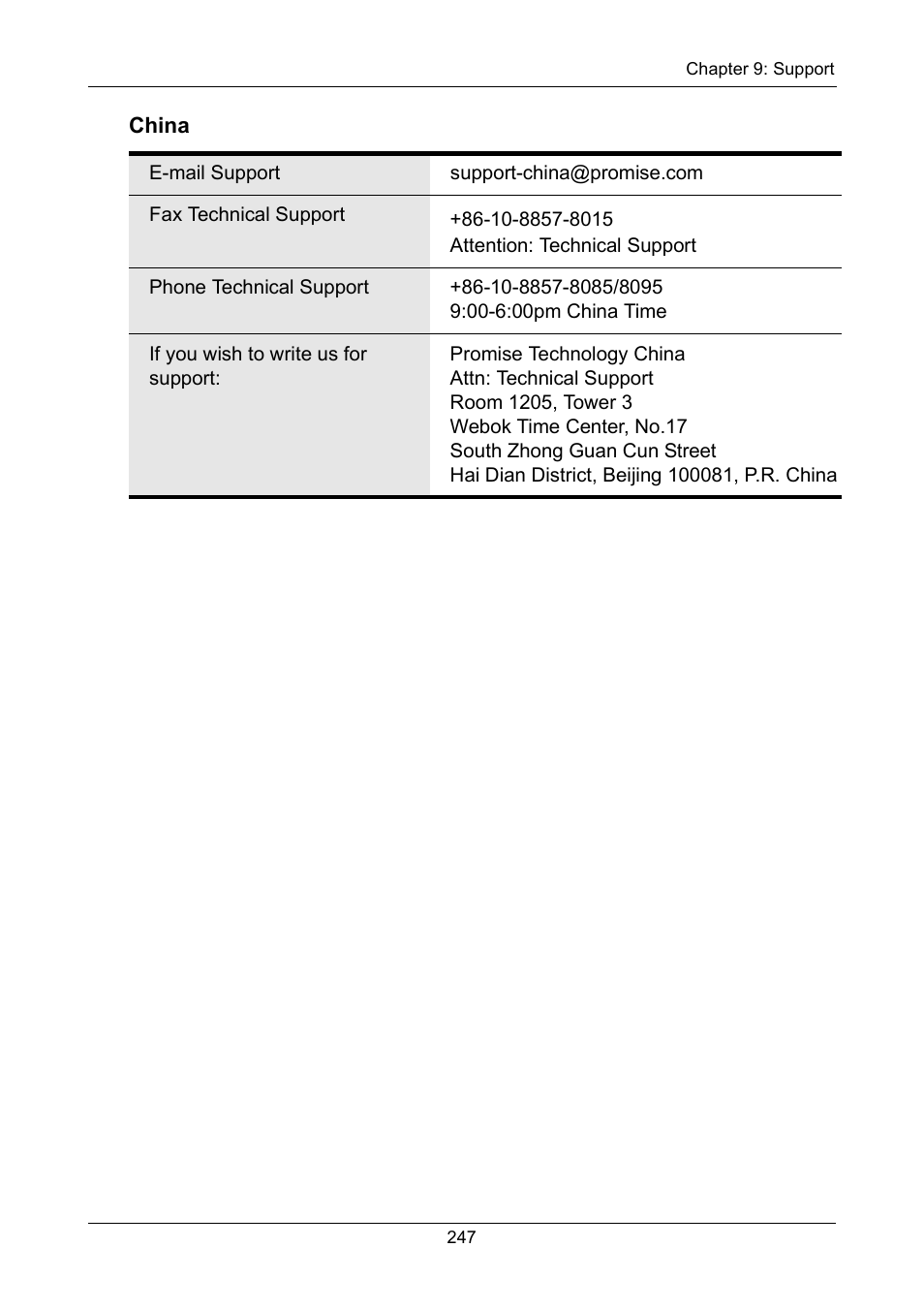 China | Promise Technology VTrak 15110 User Manual | Page 255 / 264