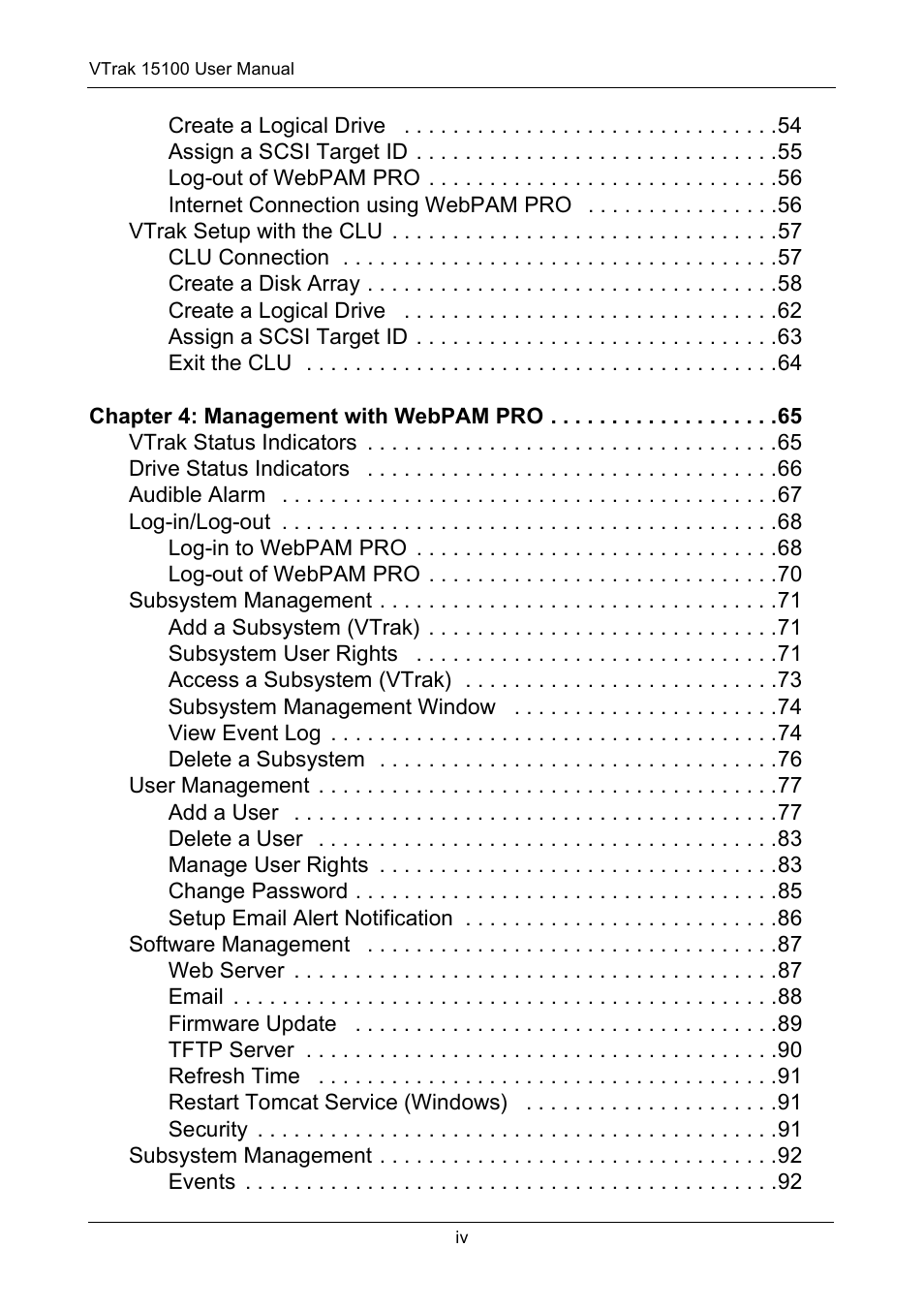 Promise Technology VTrak 15110 User Manual | Page 4 / 264